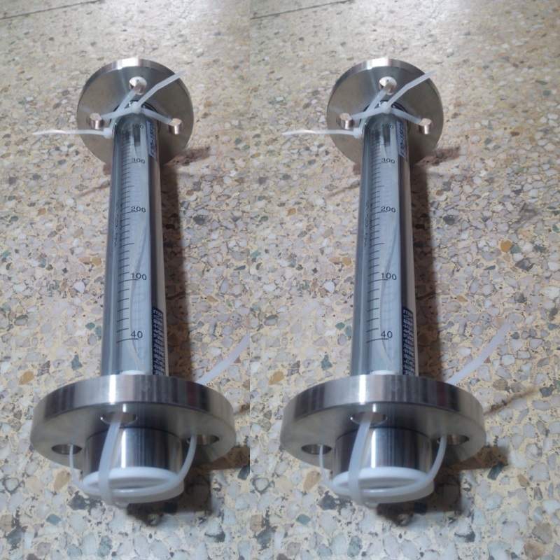 FA30F-15全不锈钢衬四氟玻璃转子流量计 DN15活动法兰 总长310mm